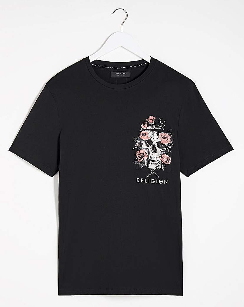 Image of Religion Pocket Print T-Shirt