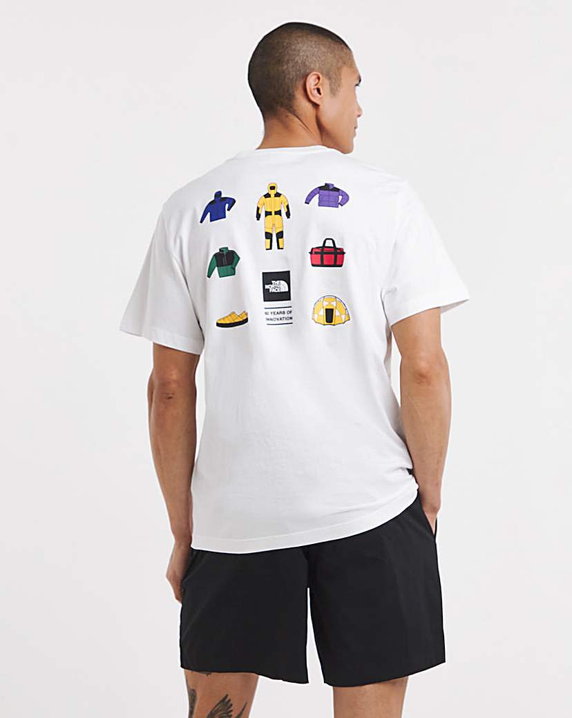 The North Face White Icon Celebration T-Shirt - Large