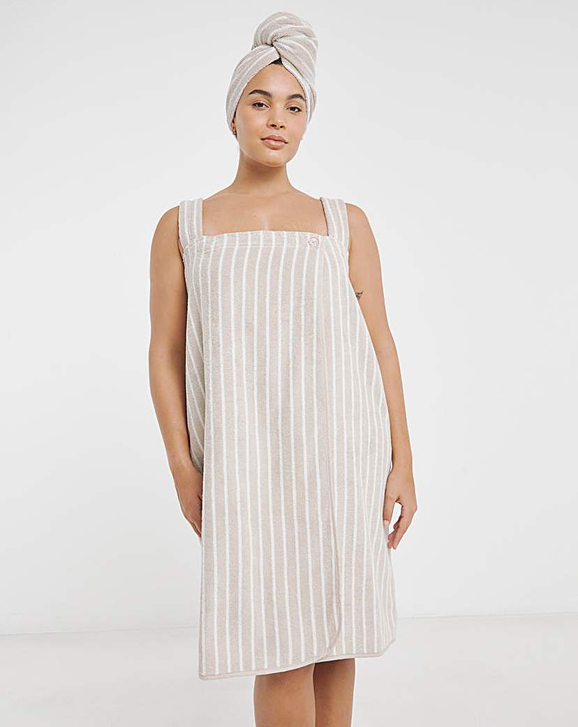 Towelling Shower Wrap & Turban