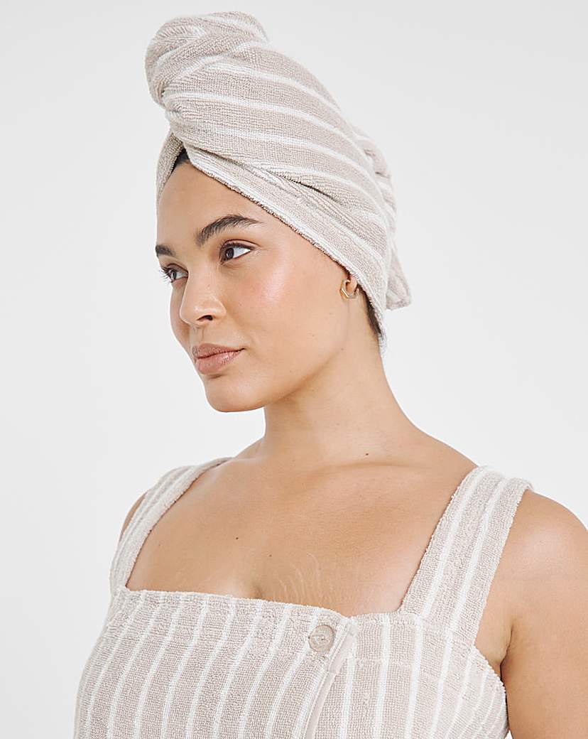 Towelling Shower Wrap & Turban