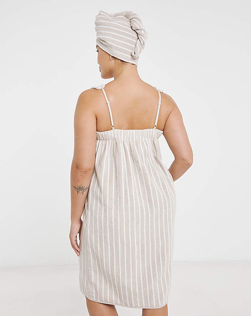 Towelling Shower Wrap & Turban