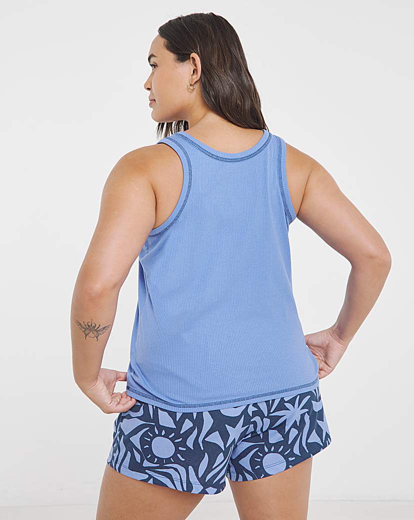Simply Be 2 Pack Vest Ribbed PJ Sets