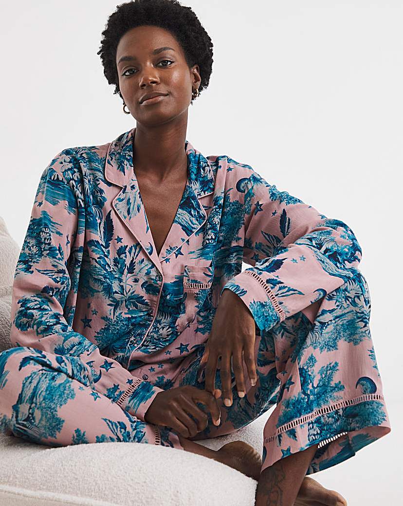 New In - Figleaves Printed Viscose Pyjama Set