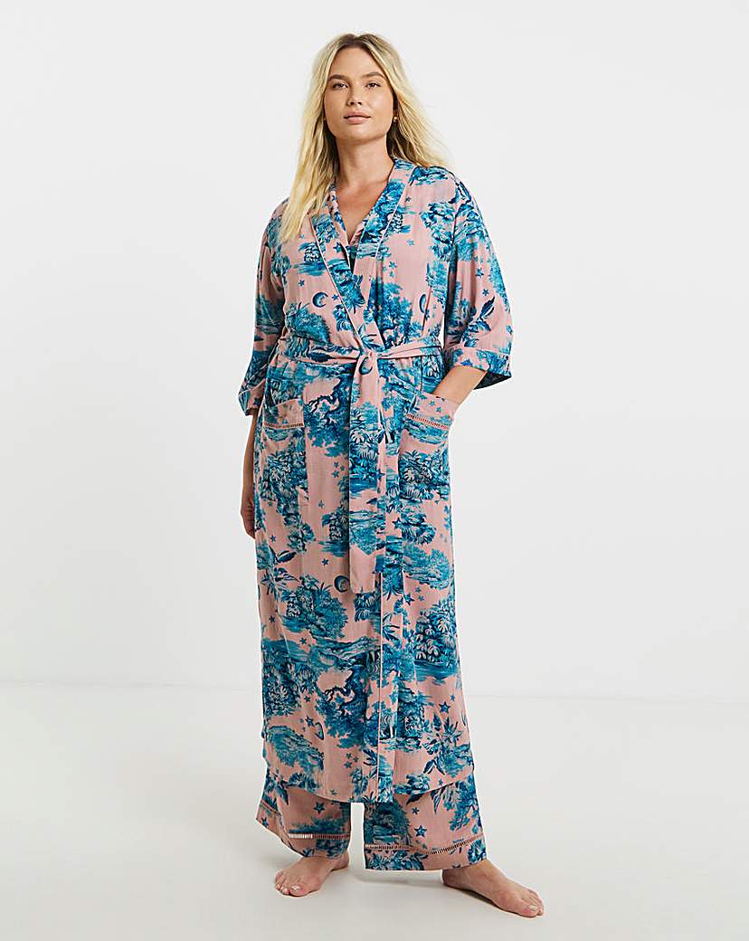 New In - Figleaves Printed Viscose Maxi Gown