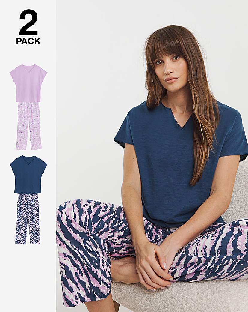 JD Williams 2 Pack Cotton PJ Set