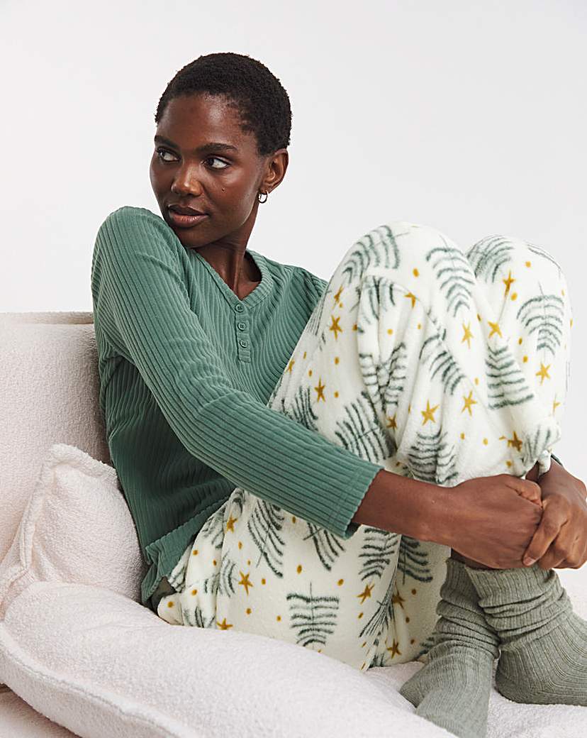 New In - Pretty Secrets Fleece Henley PJ Set