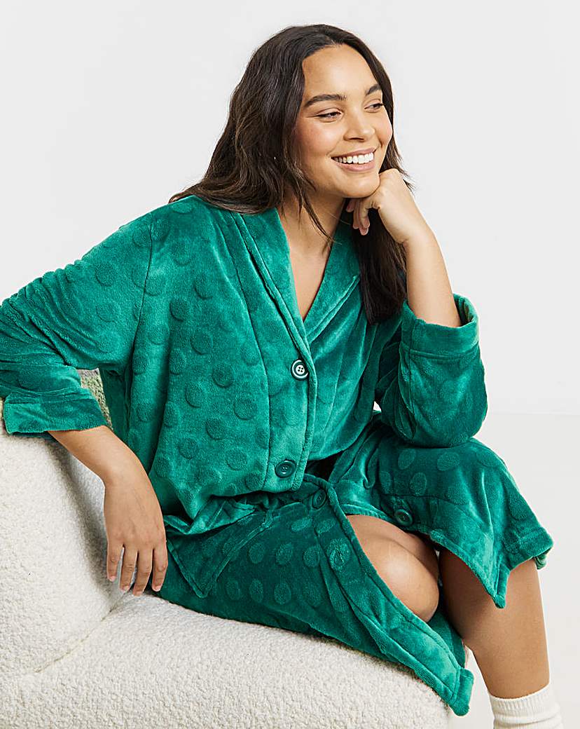 New In - Pretty Secrets Button Fleece Gown