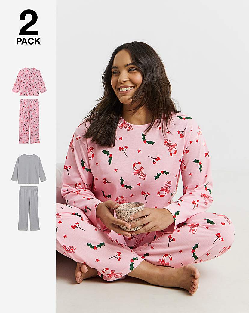 New In - (2 Pack) Value Mistletoe PJ Sets