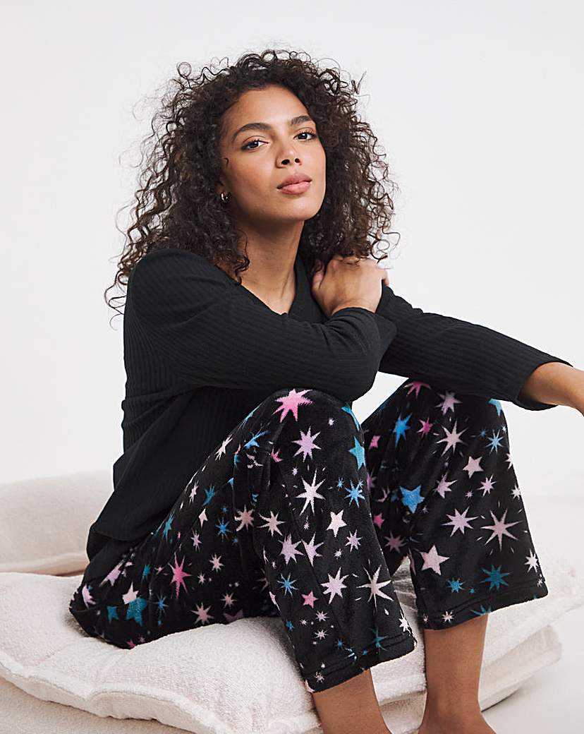 New In - Pretty Secrets Fleece Henley PJ Set