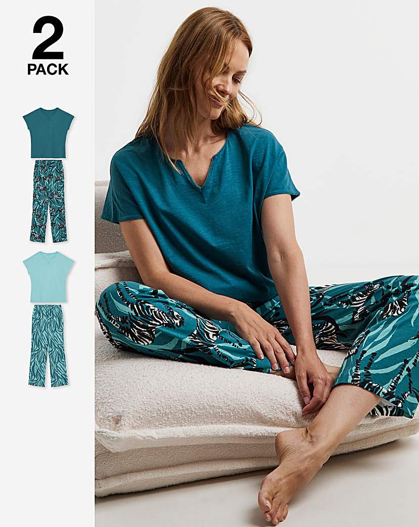 New In - JD Williams (2 Pack) Cotton Pyjama Sets