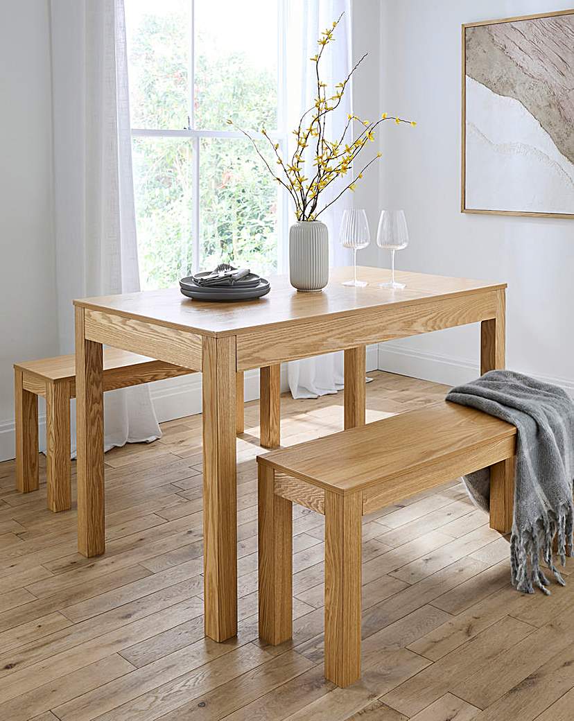 New In - Bourne Dining Set with 2 Benches