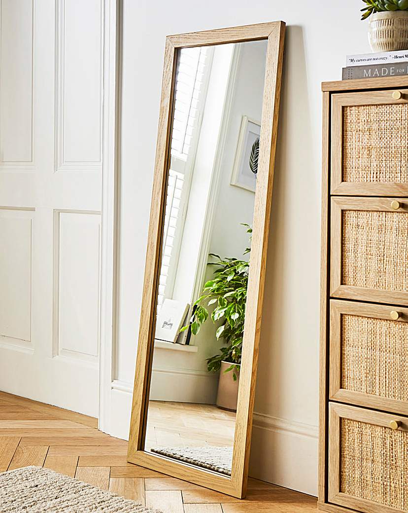 New In - Long Wall Mirror - Oak