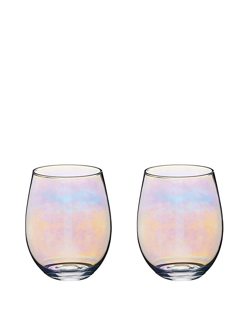 BarCraft Iridescent Glass Tumblers