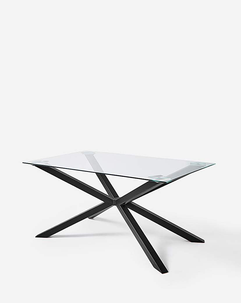 Bodie Black Table & 6 Etta Fabric Chairs