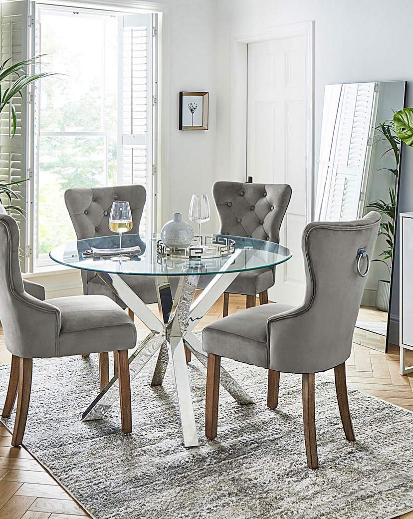 Bodie Dining Table with 4 Mabel Chairs
