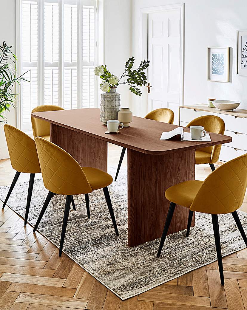 Oslo Wlnt Dining Table & 6 Klara Chairs