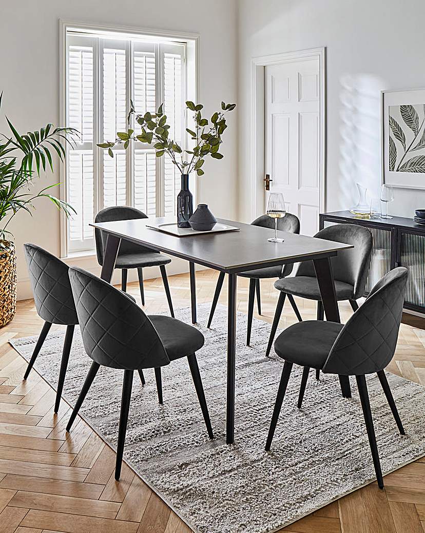 Hale Dining Table & 6 Klara Chairs