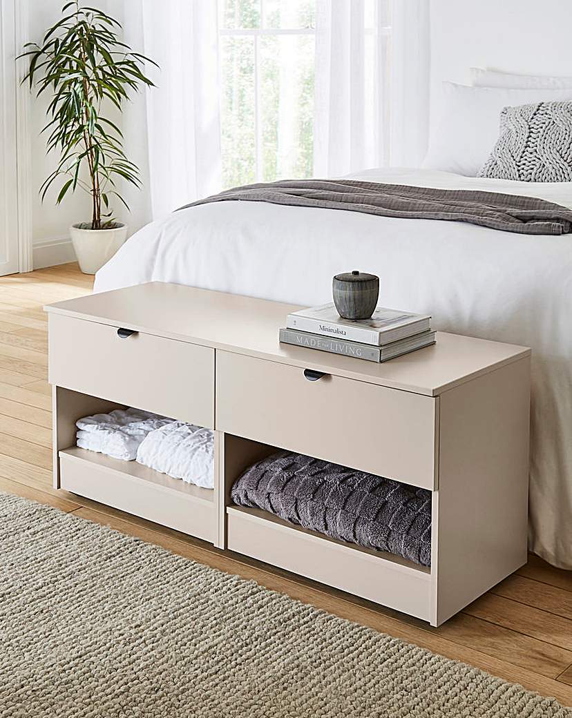 Ellison 2 Drawer Bed Box - Natural