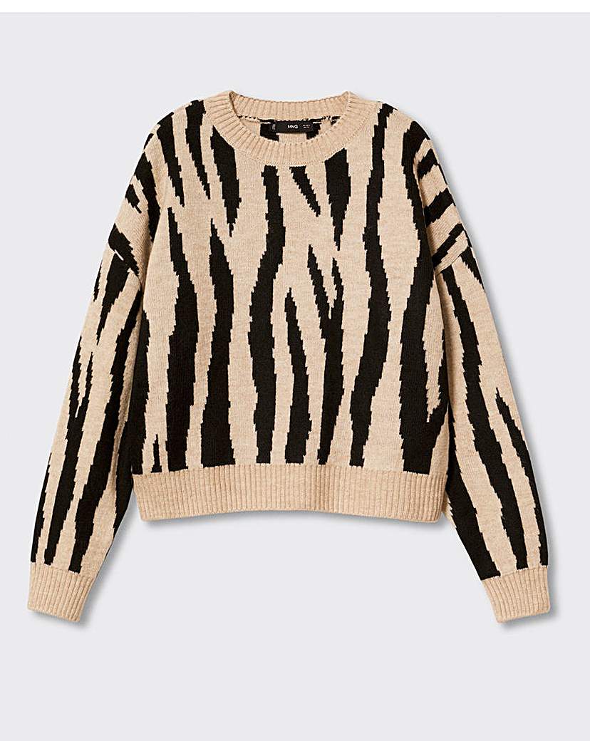 Mango Animal Print Sweater