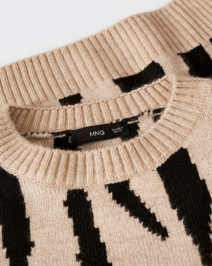 Mango Animal Print Sweater