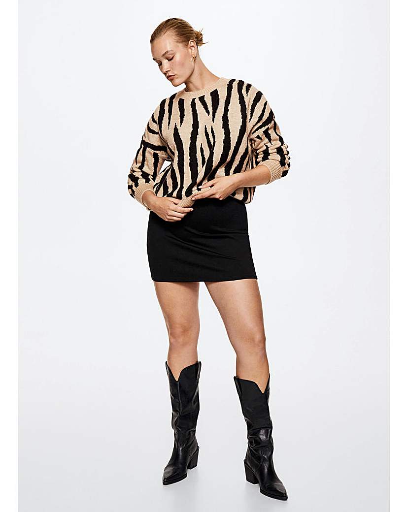 Mango Animal Print Sweater