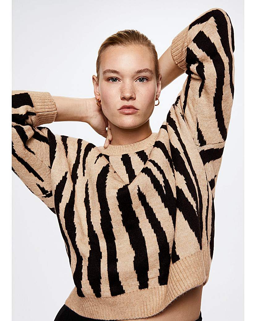 Mango Animal Print Sweater