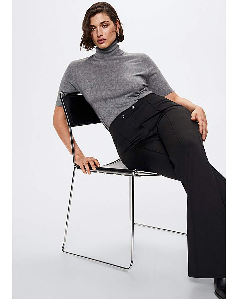 Mango Pilma Flared Buttoned Trousers