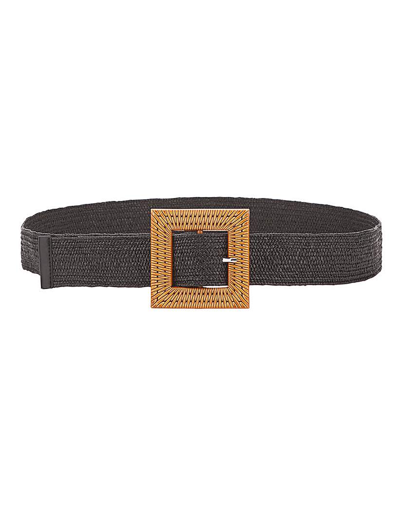 Black Summer Stretch Buckle Belt