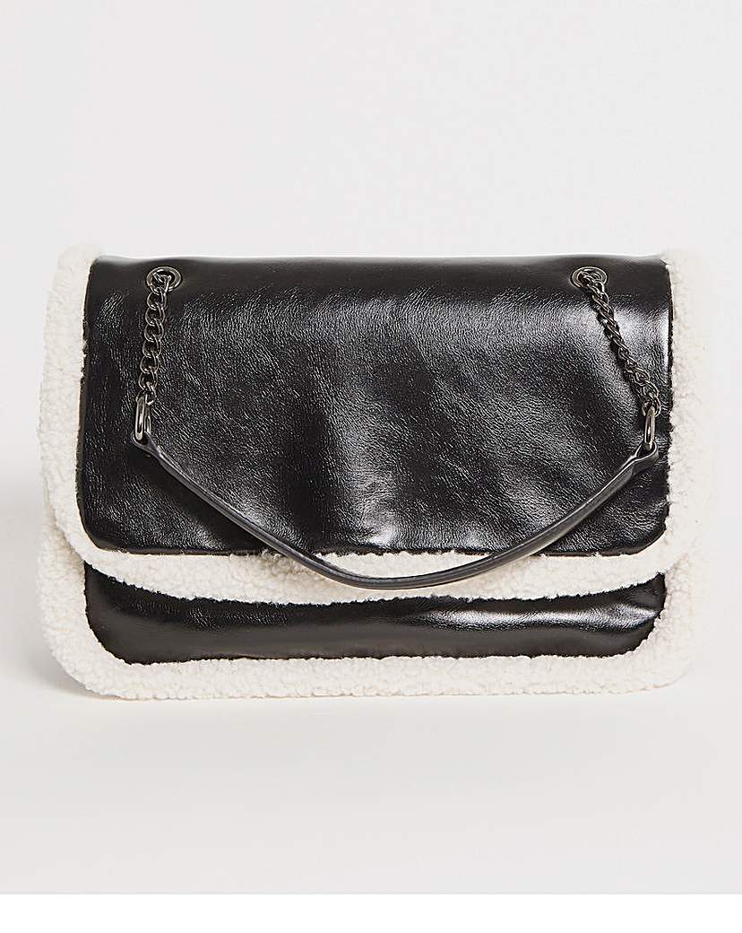 Shearling Trim Multi Wear Bag