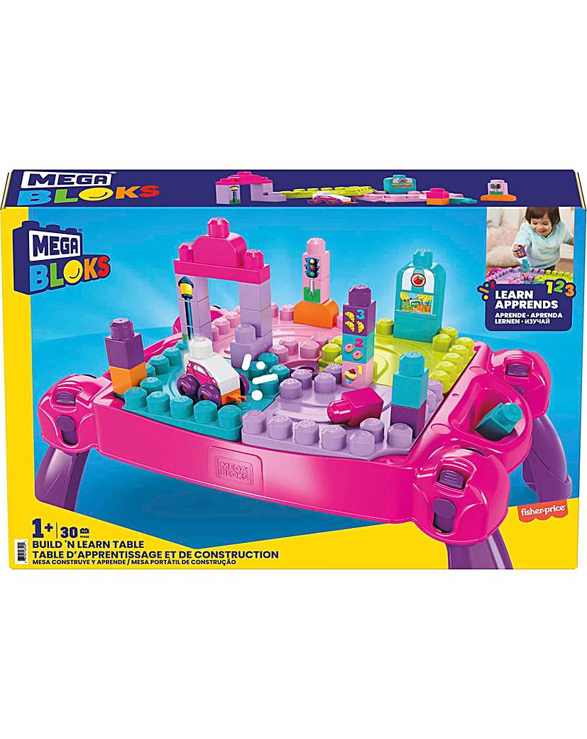 Mega Bloks Build N Learn Table Pink