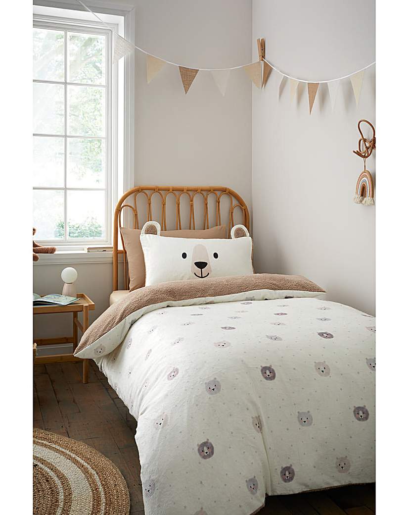 Rackhams Cosy Bear So Soft Duvet Cover Set Natural - Single - Natural - Image 10