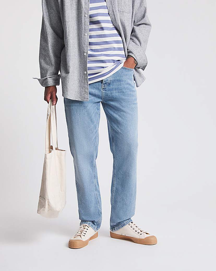 Premium Bleach wash Loose Fit Jean - Bleach Wash