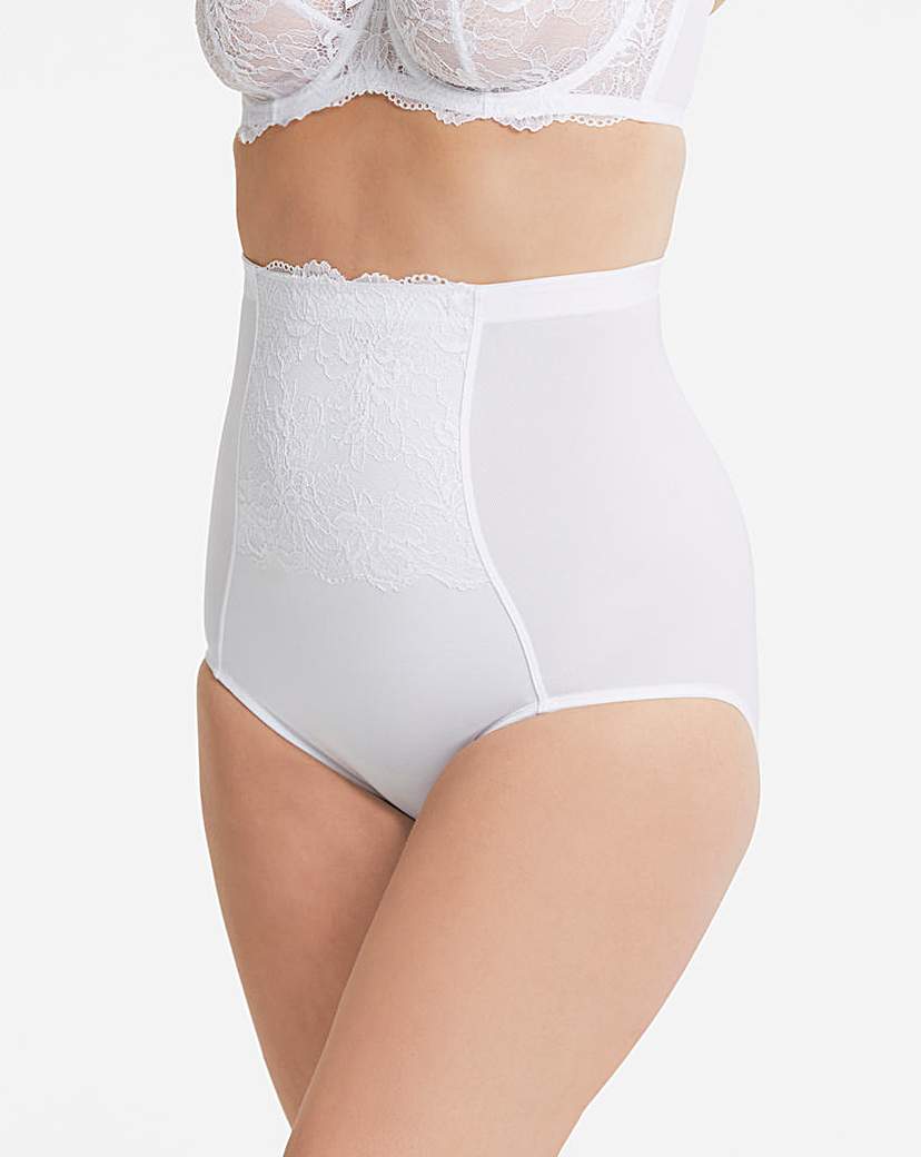 Image of Ella Lace Firm Control White Briefs