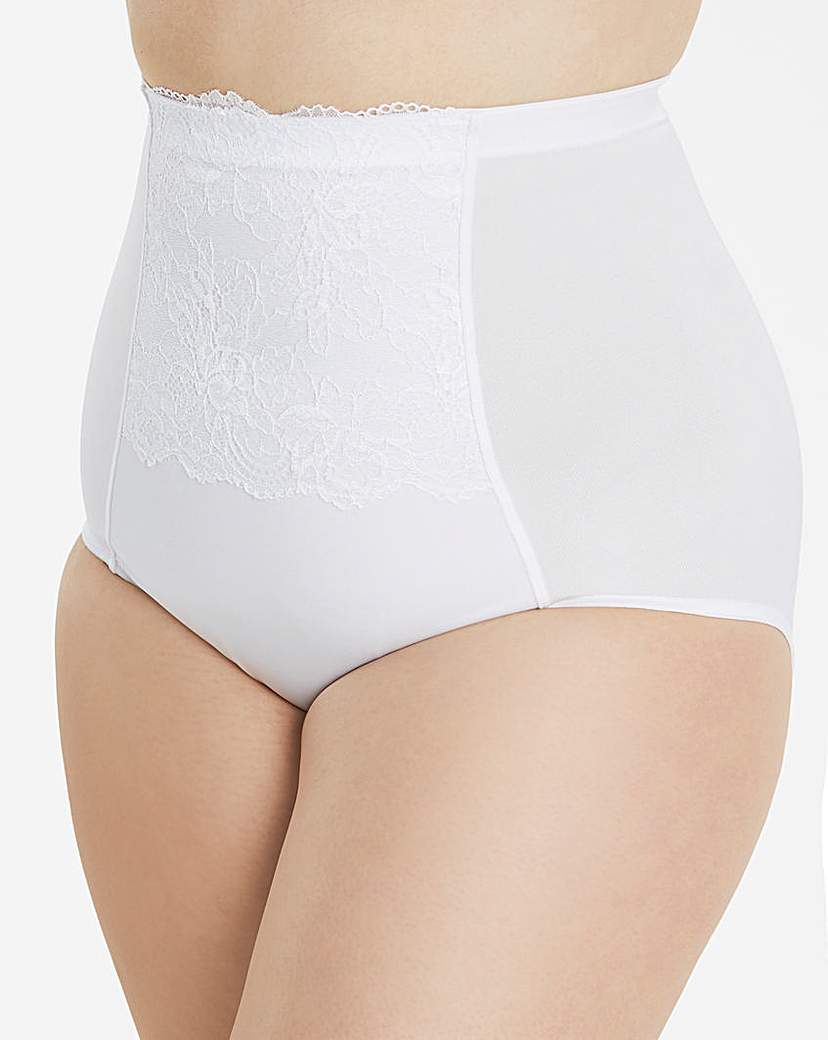 Image of Ella Lace Firm Control White Briefs