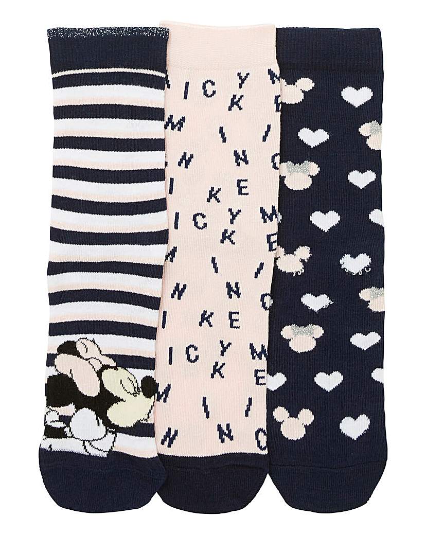 Image of 3Pk Minnie and Mickey Socks