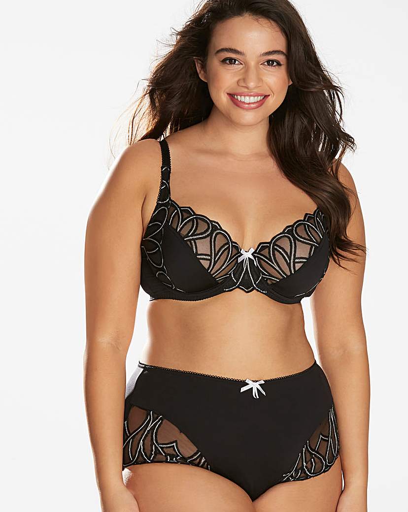 Image of Amelie Emb Black/White Full Cup Bra