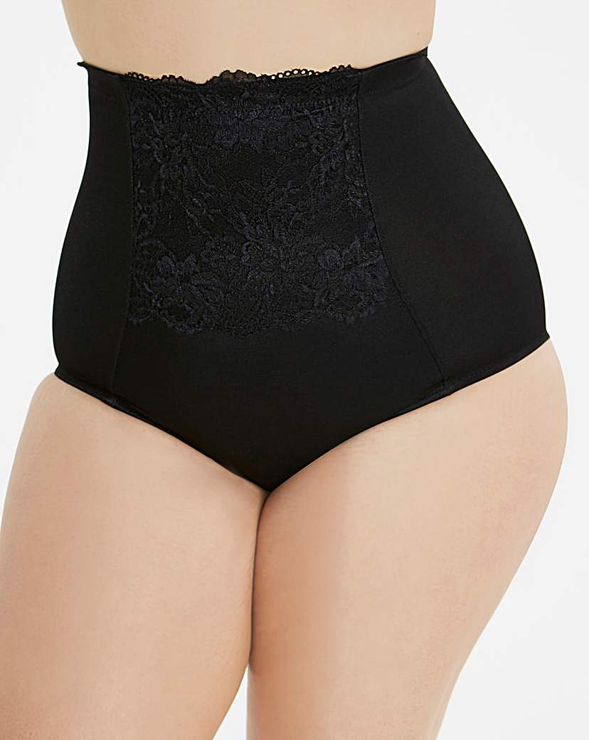 Image of Ella Lace Firm Control Black Briefs