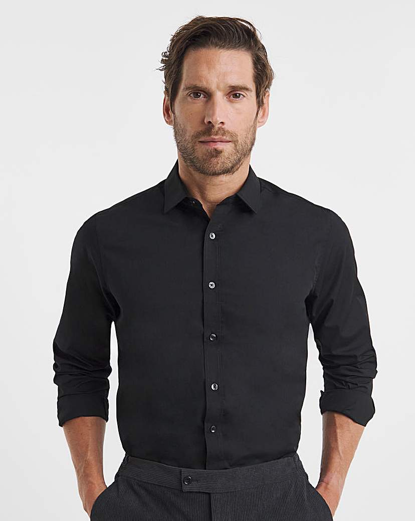 Long Sleeve Formal Shirt Regular Black Jacamo …