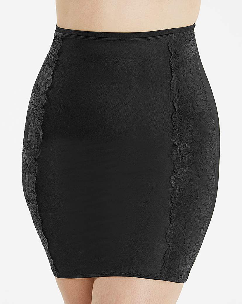 Image of Ella Lace Black Half Slip Firm Control