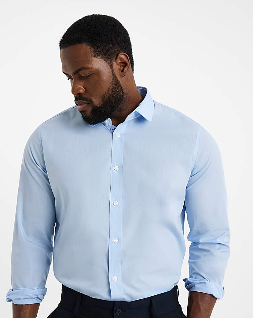 Long Sleeve Formal Shirt Regular Blue Jacamo …