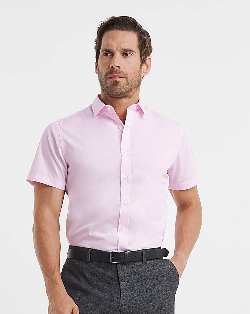 Short Sleeve Formal Shirt Regular Pink Jacamo …