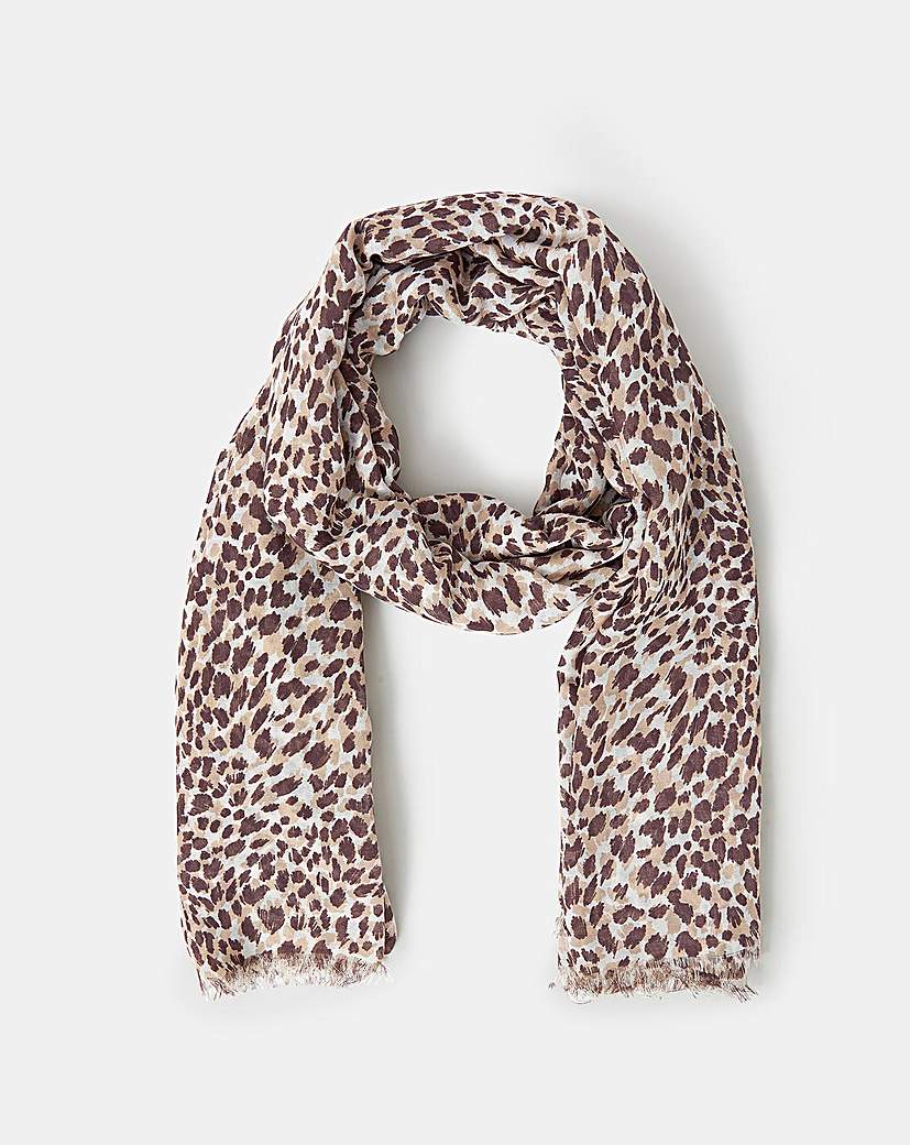 New In - Accessorize Lightweight Cheetah Scarf