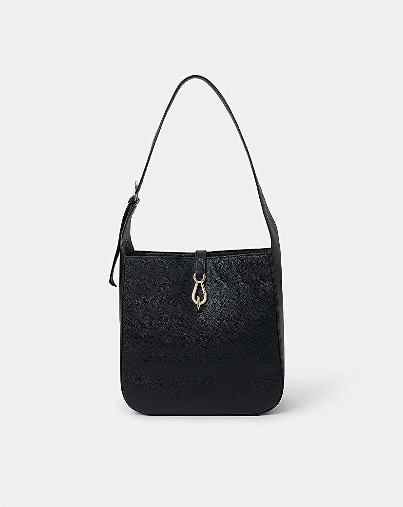 New In - Accessorize Clasp Leather Shoulder Bag