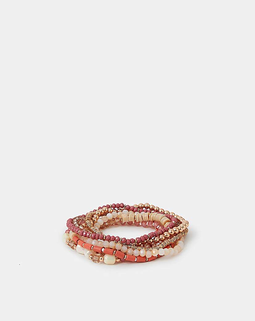 New In - Accessorize Mix Bead Stretch Bracelets