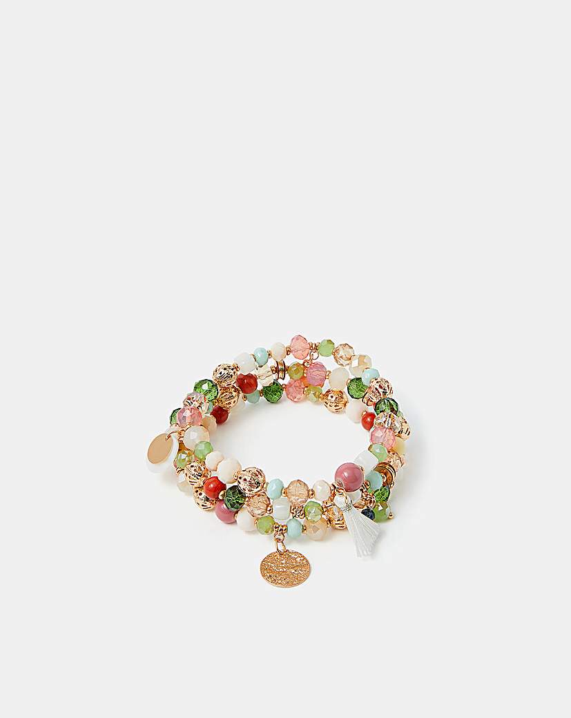 New In - Accessorize 3-Pack Mix Bead Bracelet