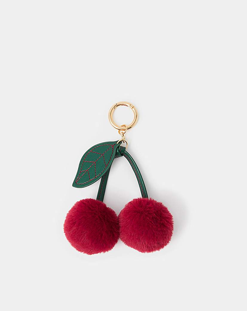 New In - Accessorize Pom Cherry Bag Charm
