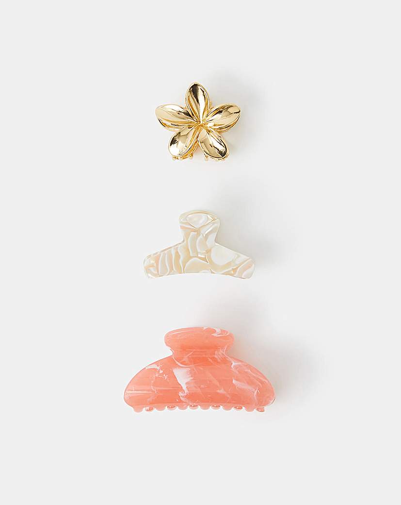 New In - Accessorize 3-Pack Mix Claw Clips