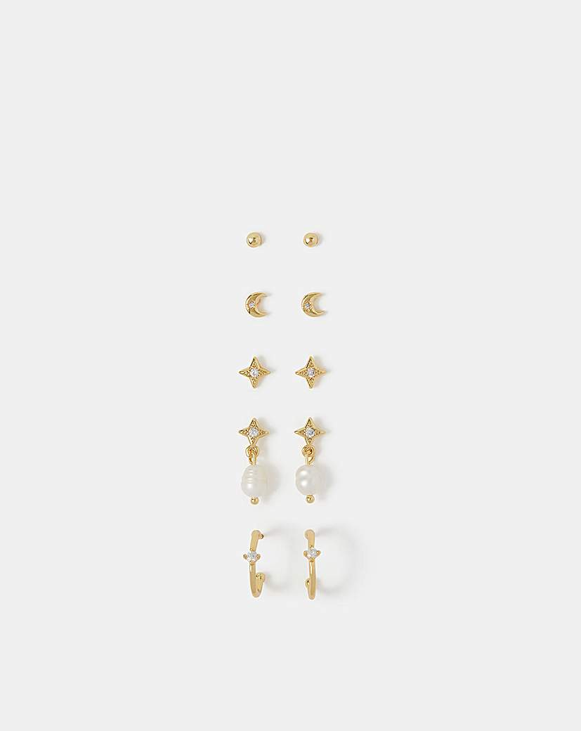New In - Accessorize 14ct Gold-Plated Earrings