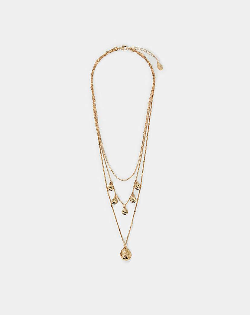 New In - Accessorize Triple Layered Disc Necklace