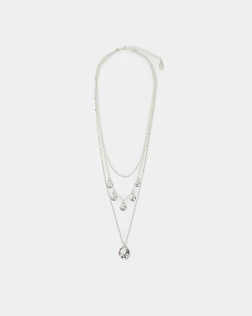 New In - Accessorize Textured Charm Necklace